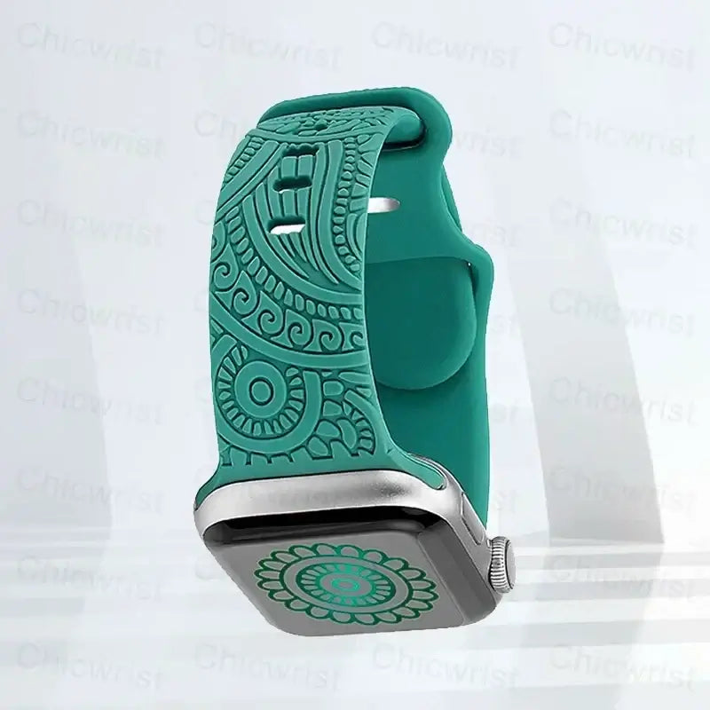 Apple Watch Silicone Strap - Stylish, Engraved Design
