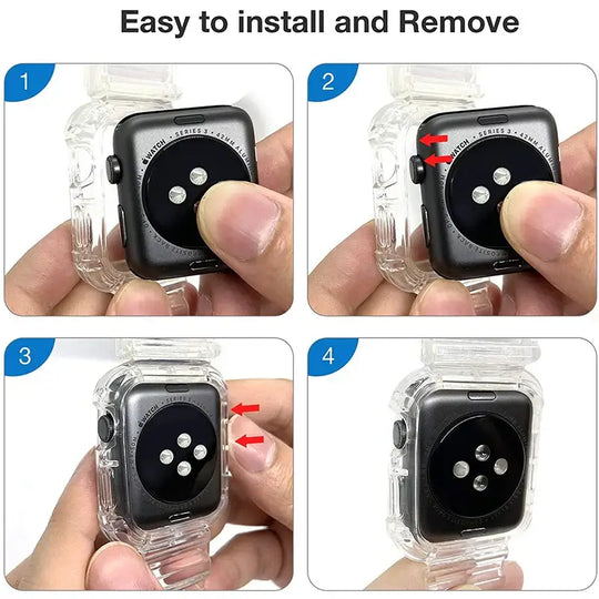 Apple Watch Clear Silicone Band - Durable Comfortable Strap