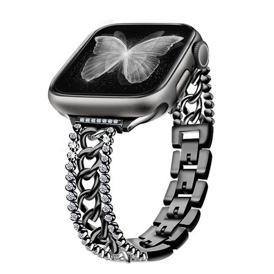 Apple Watch Chain Diamond Band - Rhinestone Loop Strap