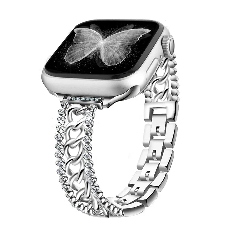 Apple Watch Chain Diamond Band - Rhinestone Loop Strap