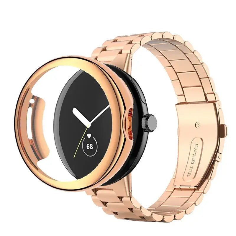 Google Pixel Stainless Steel Band and Case - Premium Design