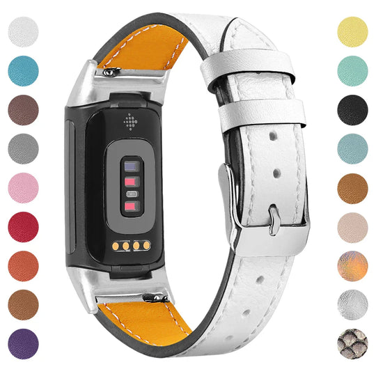 Fitbit Charge 5 6 Leather Strap - Stylish and Comfortable