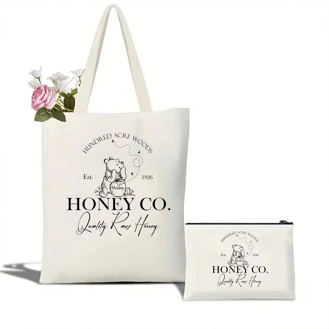Cute Winnie The Pooh Women's Casual tote bag Disney reusable shopping bag Women's travel portable tote bag Winnie the Pooh tote