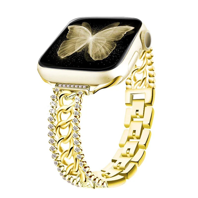 Apple Watch Chain Diamond Band - Rhinestone Loop Strap