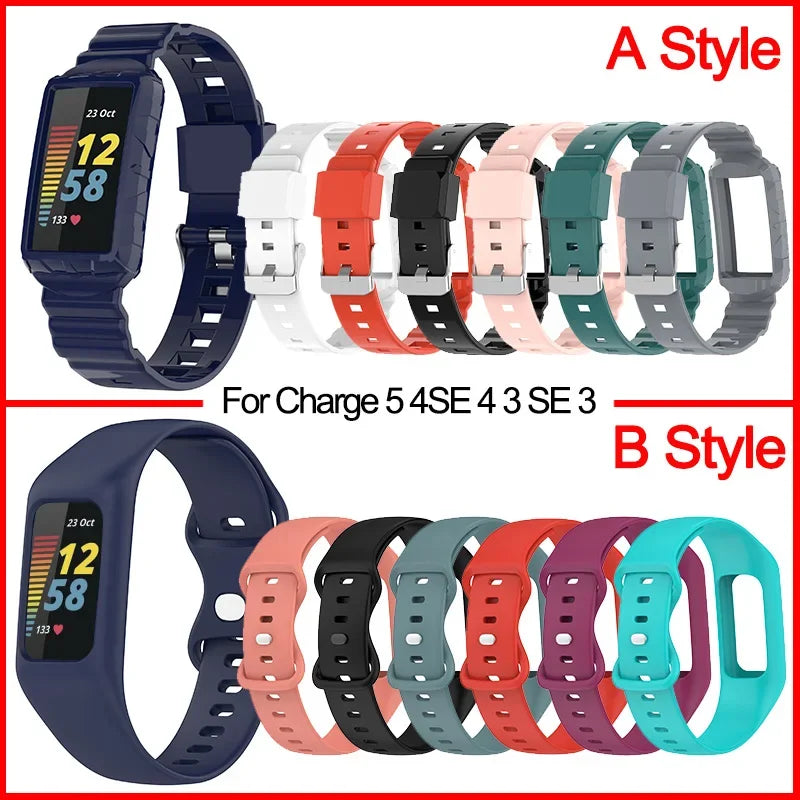 Fitbit Charge 5 6 Silicone Strap - Comfortable, Flexible
