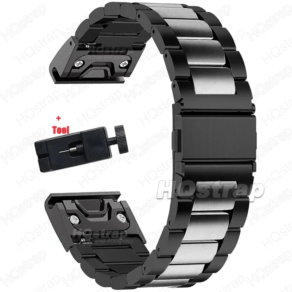 Garmin Stainless Steel Strap - Durable QuickFit Bracelet