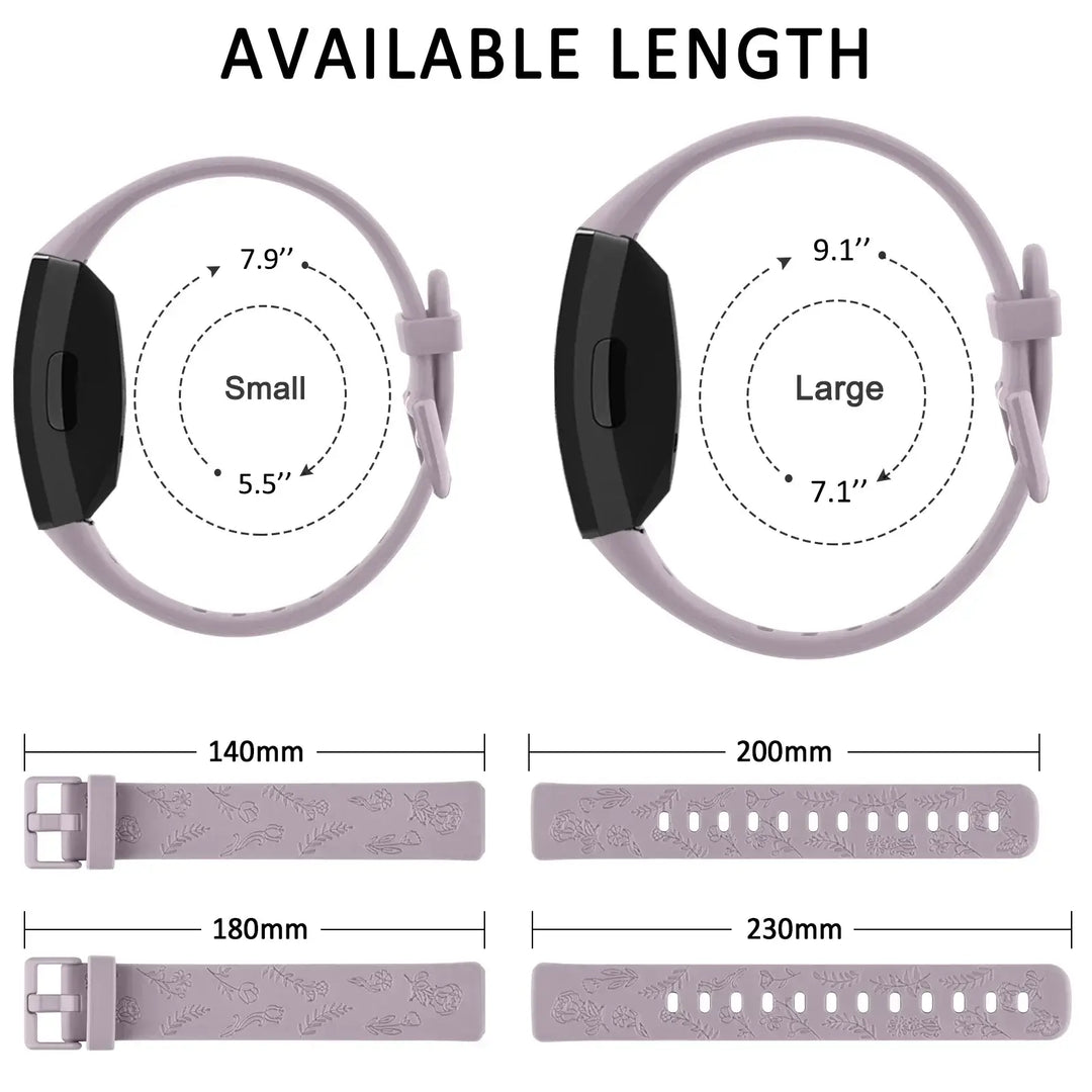 Fitbit Inspire 3 Silicone Band with Designs – Stylish Patterned Strap
