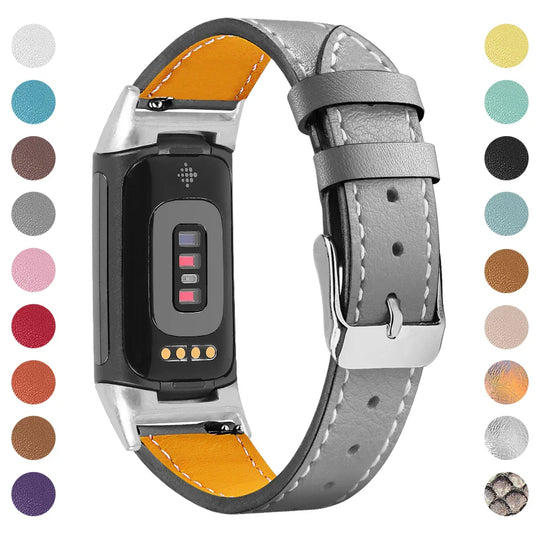 Fitbit Charge 5 6 Leather Strap - Stylish and Comfortable