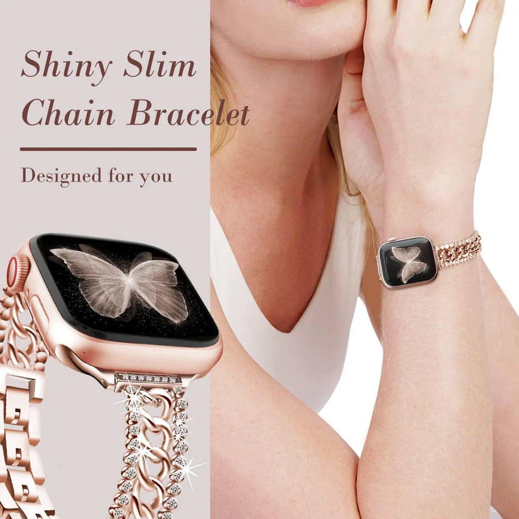Apple Watch Chain Diamond Band - Rhinestone Loop Strap