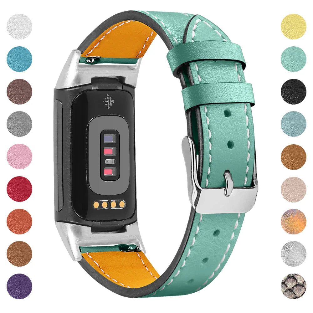 Fitbit Charge 5 6 Leather Strap - Stylish and Comfortable