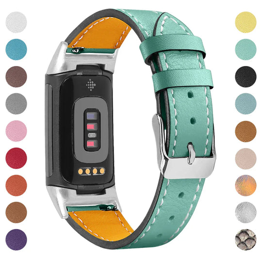 Fitbit Charge 5 6 Leather Strap - Stylish and Comfortable