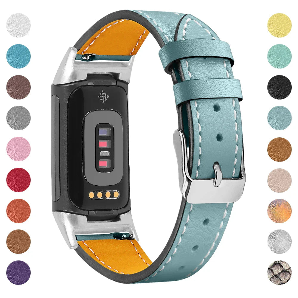 Fitbit Charge 5 6 Leather Strap - Stylish and Comfortable