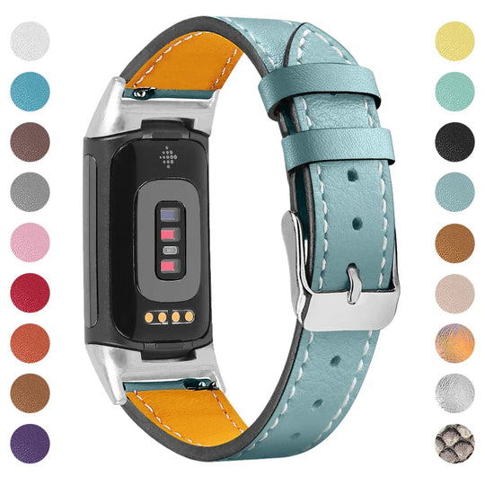 Fitbit Charge 5 6 Leather Strap - Stylish and Comfortable