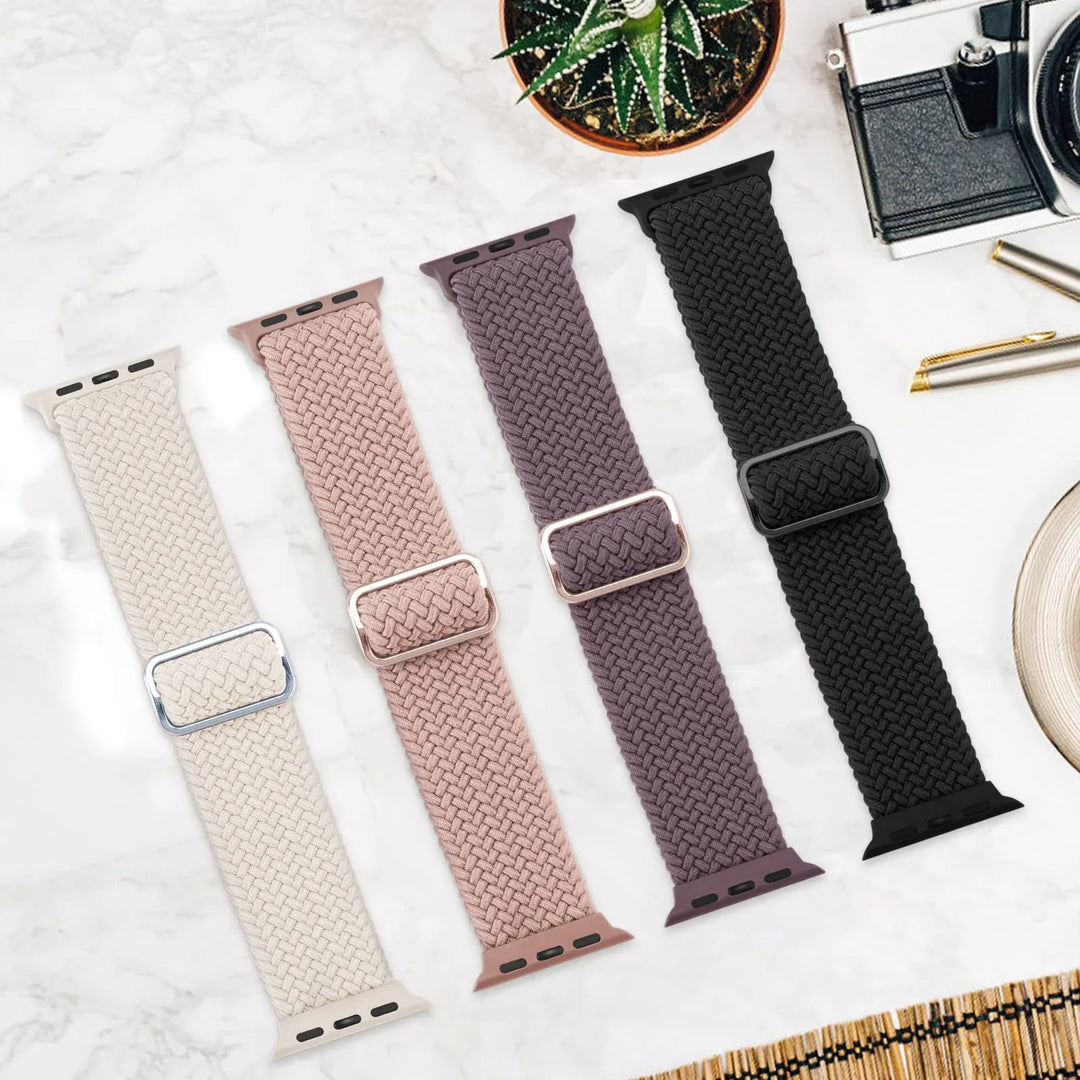 Apple Watch Braided Strap - Soft Elastic Nylon Band