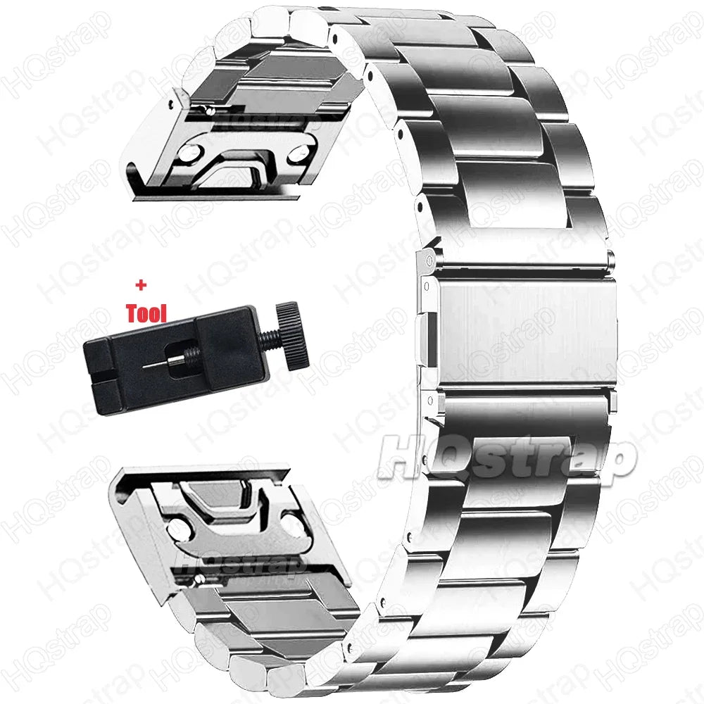 Garmin Stainless Steel Strap - Durable QuickFit Bracelet