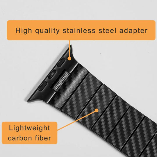 Apple Watch Carbon Fiber Strap - Sturdy, Sleek, Modern