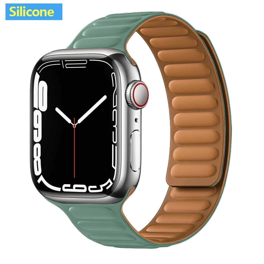 Apple Watch Leather Band - Premium Magnetic Loop Strap