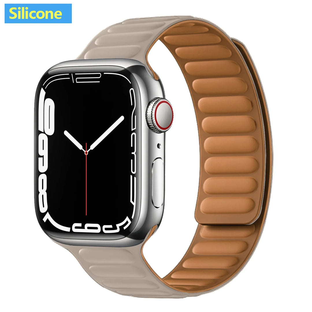 Apple Watch Leather Band - Premium Magnetic Loop Strap