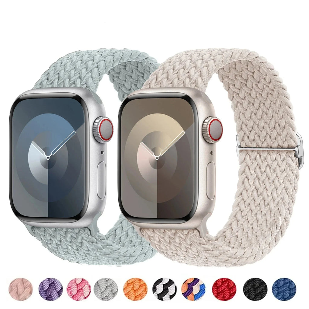 Apple Watch Braided Strap - Soft Elastic Nylon Band