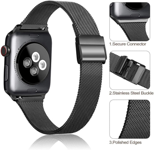 Apple Watch Milanese Band - Premium Metal Loop Strap