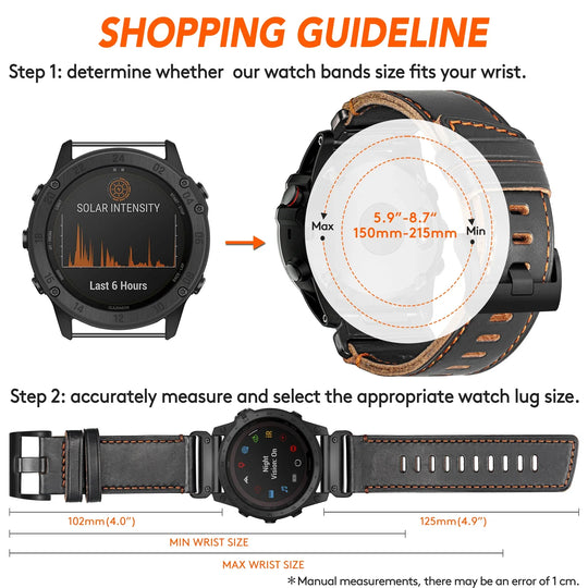 Garmin Soft Leather Band - Premium Strap