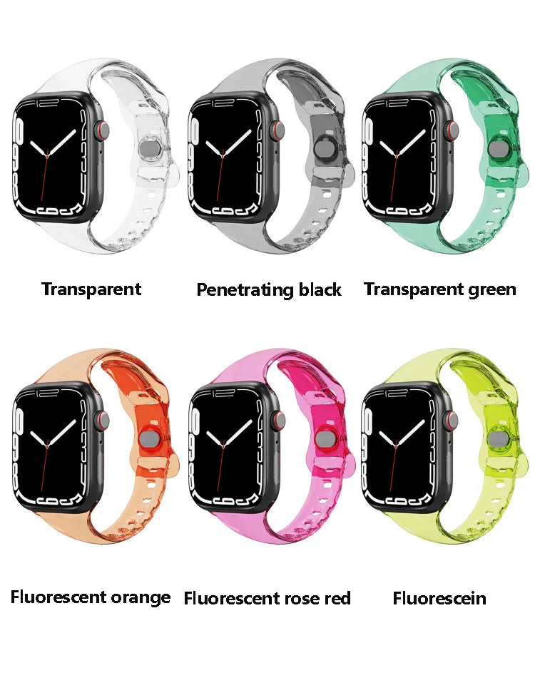Apple Watch Transparent Strap - Soft Rubber - Clear Design