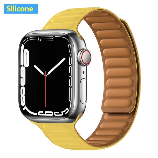 Apple Watch Leather Band - Premium Magnetic Loop Strap