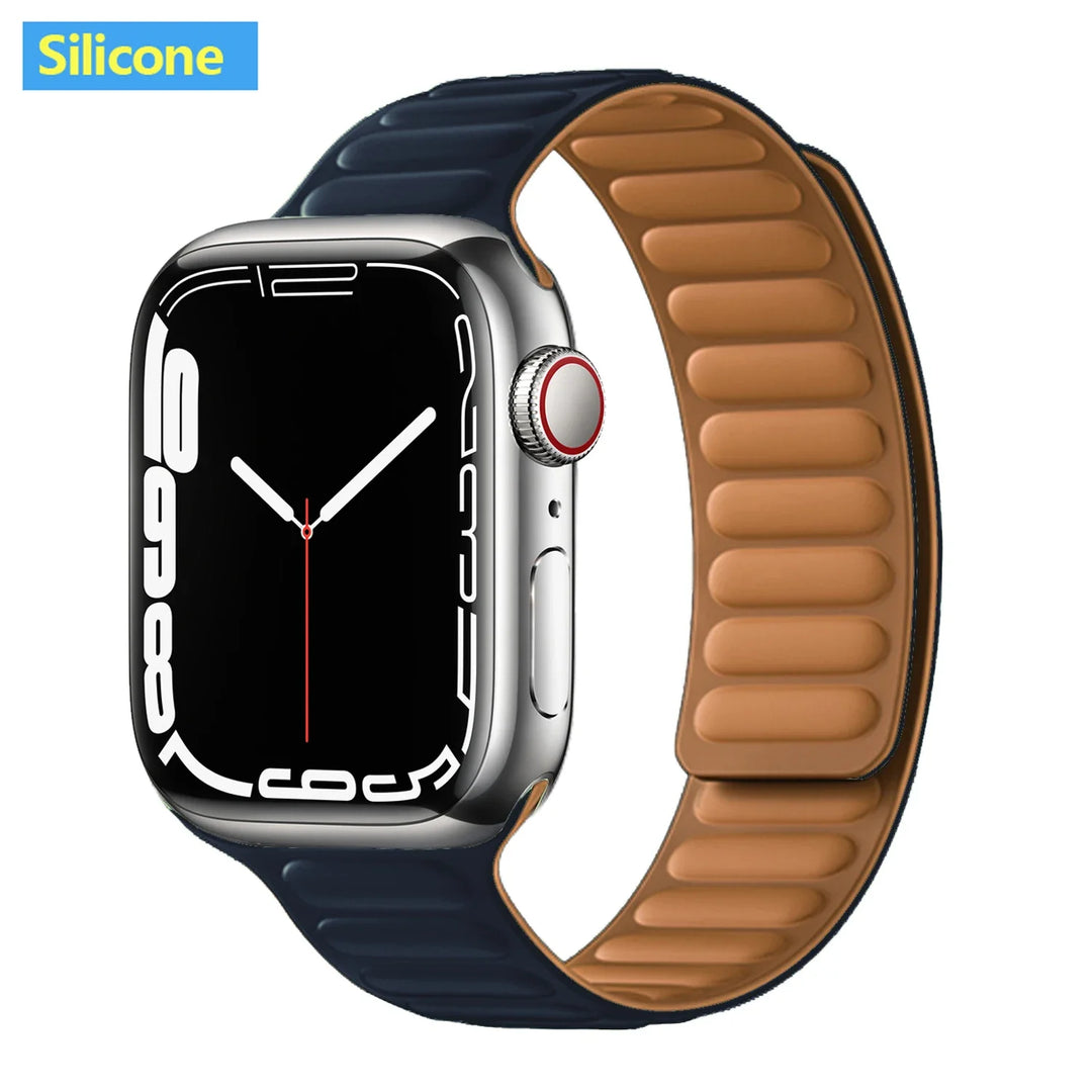 Apple Watch Leather Band - Premium Magnetic Loop Strap