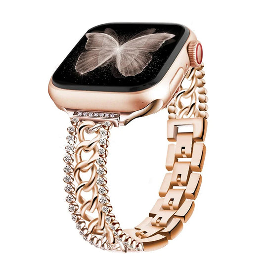 Apple Watch Chain Diamond Band - Rhinestone Loop Strap