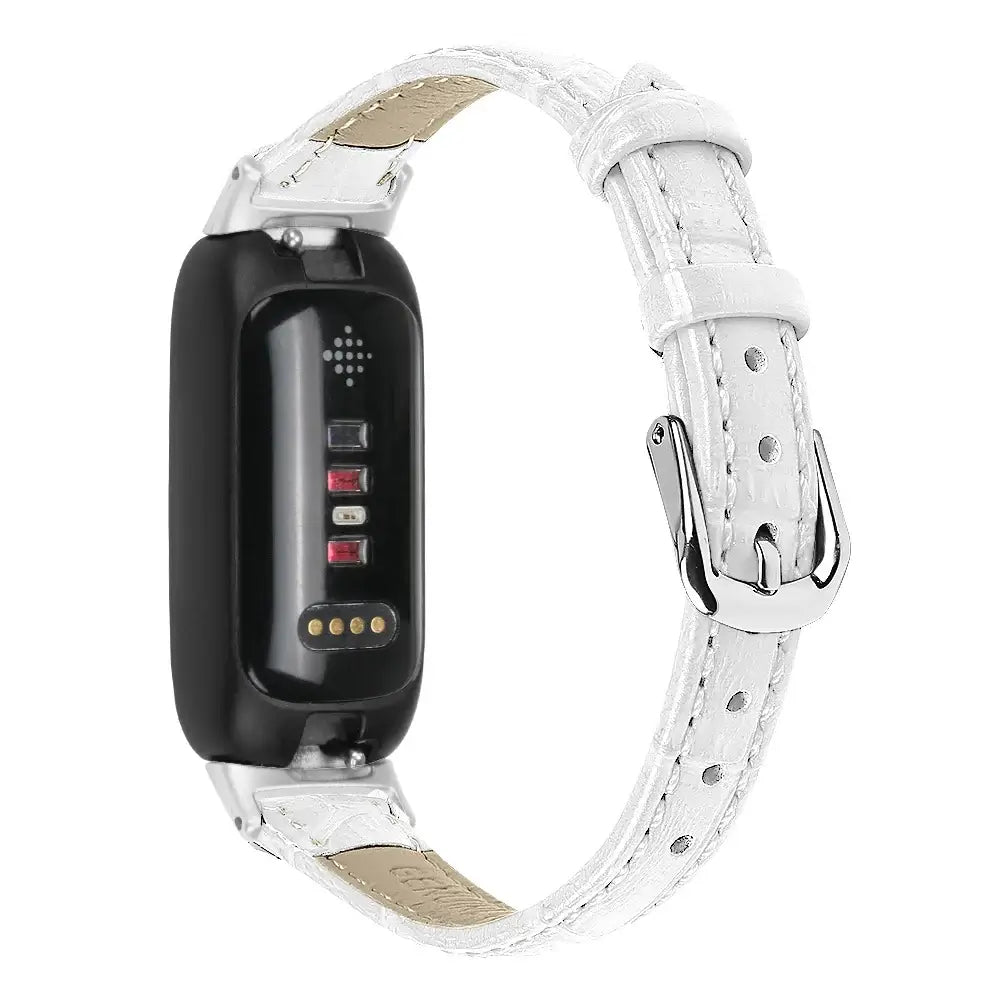 Fitbit Inspire 3 Slim Leather Band – Elegant Minimalist Strap