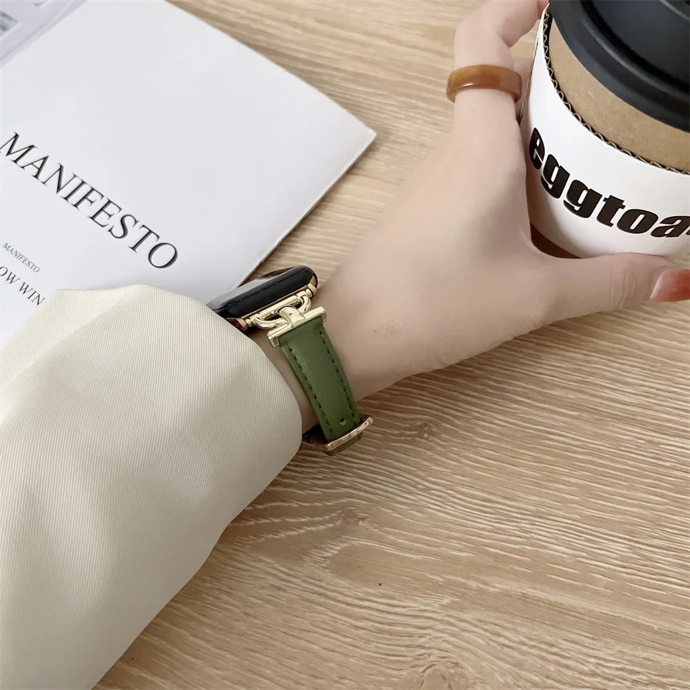 Apple Watch Genuine Leather Strap - Classic Durable Design