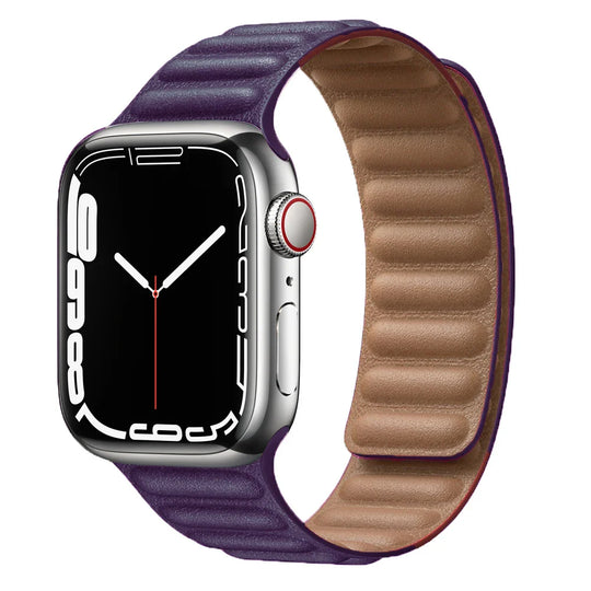 Apple Watch Leather Band - Premium Magnetic Loop Strap