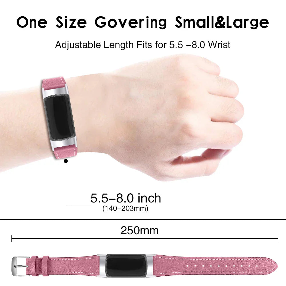 Fitbit Charge 5 6 Leather Strap - Stylish and Comfortable