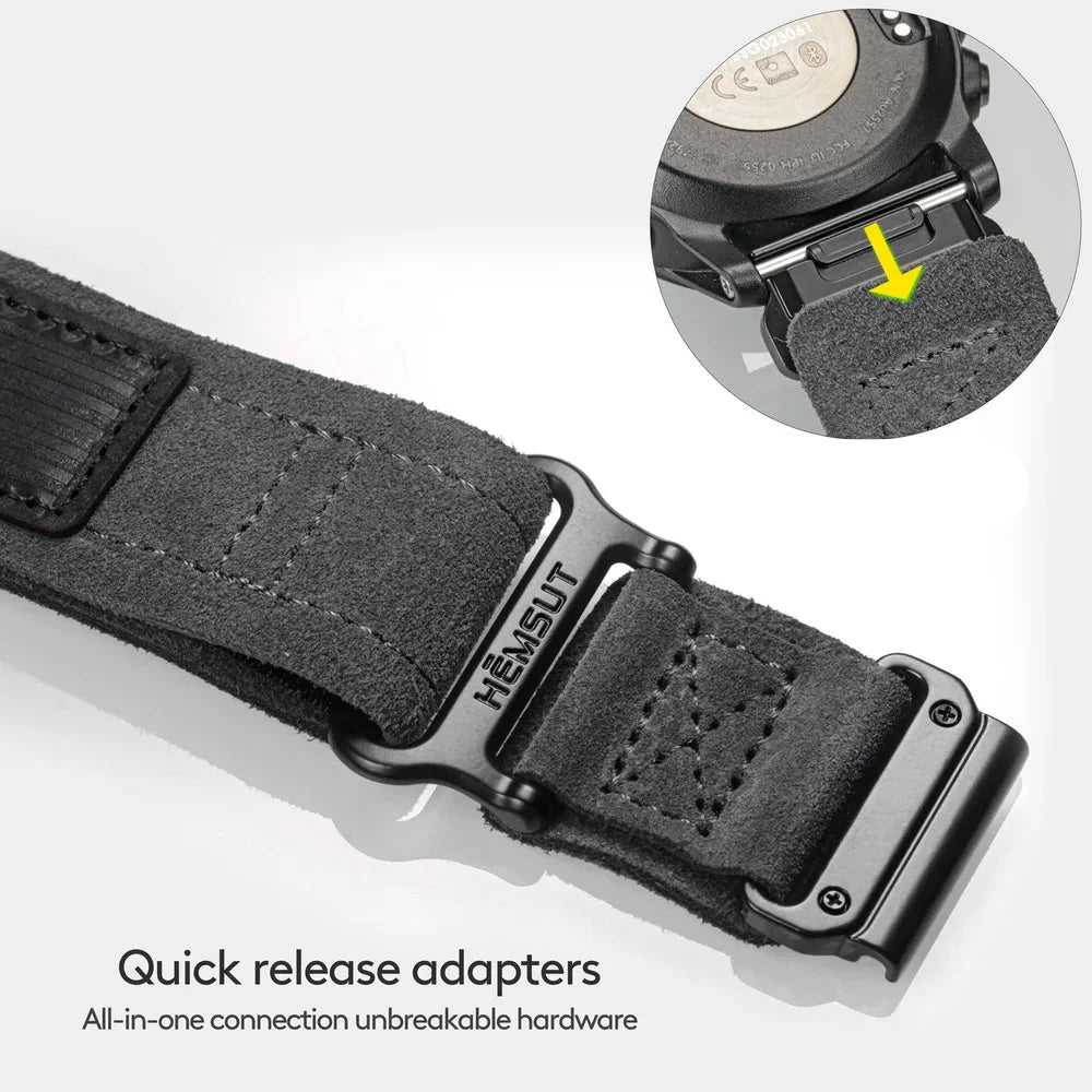 Leather Loop Velcro Garmin Straps - Quickfit