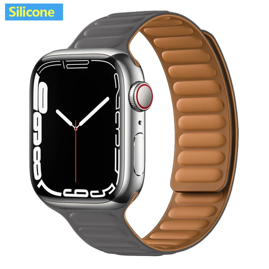Apple Watch Leather Band - Premium Magnetic Loop Strap