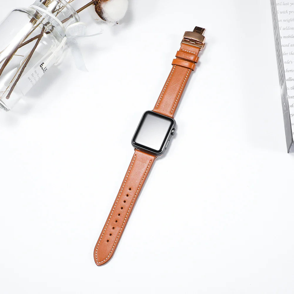 Apple Watch Leather Strap - Classic, Stylish, Comfortable