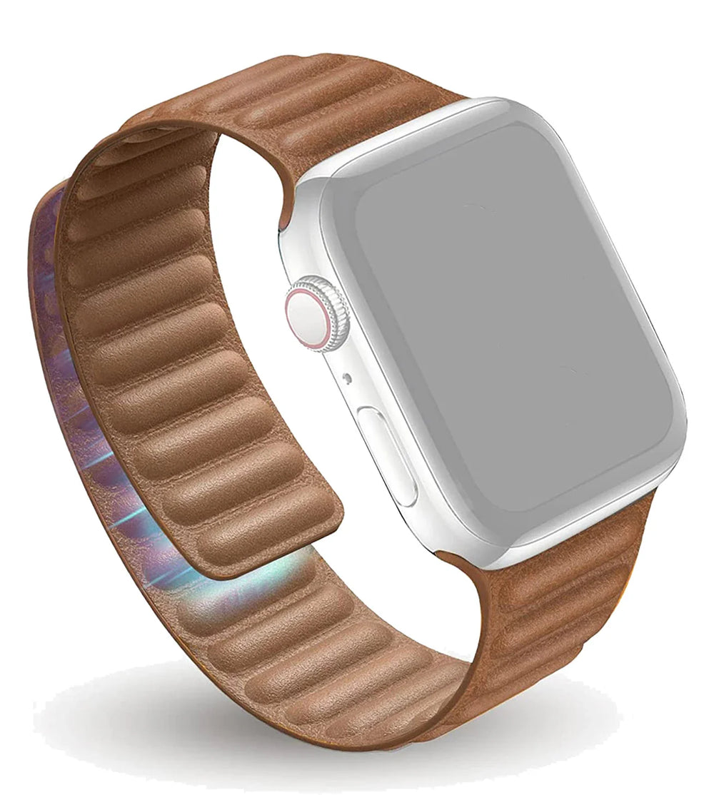 Apple Watch Leather Band - Premium Magnetic Loop Strap