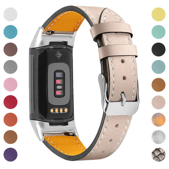 Fitbit Charge 5 6 Leather Strap - Stylish and Comfortable
