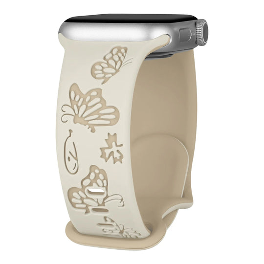 Apple Watch Engraved Silicone Strap - Comfortable Waterproof Band