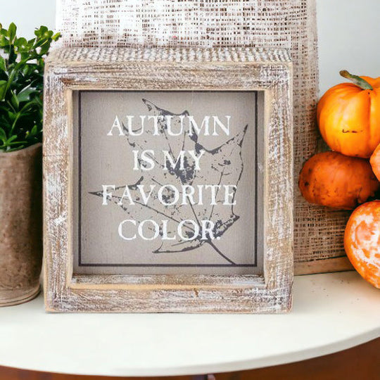 Reversible Double-Sided Fall And Halloween Sign, Autumn Color / Creep It Real