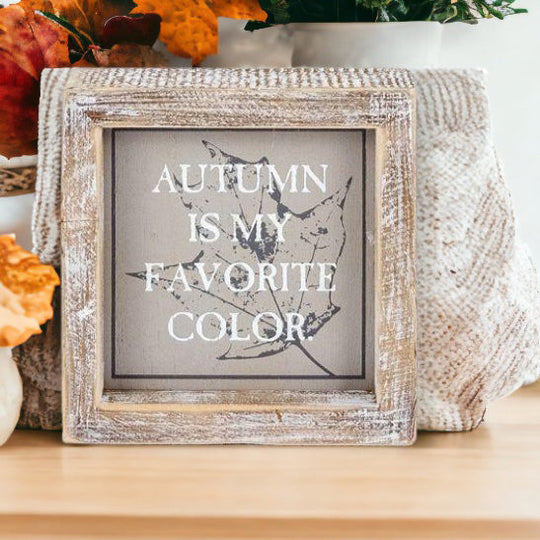 Reversible Double-Sided Fall And Halloween Sign, Autumn Color / Creep It Real