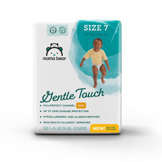 Amazon Brand - Mama Bear Gentle Touch Diapers, Size 5, 132 Count (4 packs of 33)