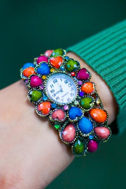 Antique Flamingo Brass Bracelet Boho Vintage Statement