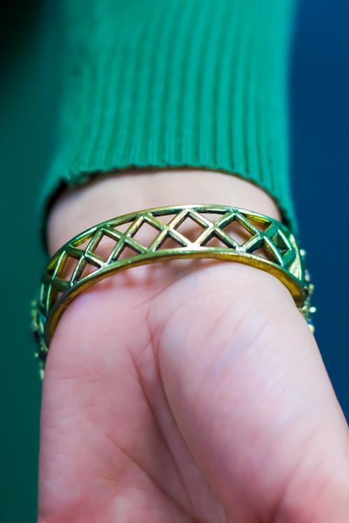 Antique Flamingo Brass Bracelet Boho Vintage Statement