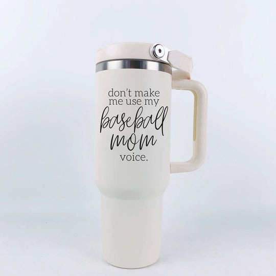 Baseball Mom Tumbler - Don't Make Me Use My Baseball Mom Voice 20oz