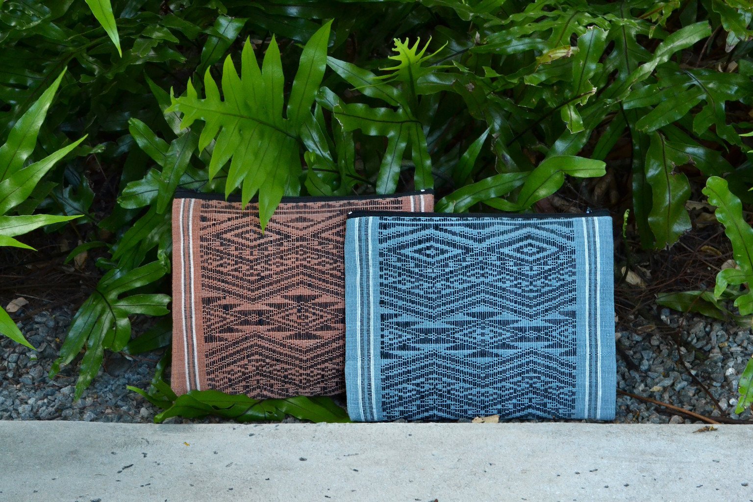 Sierra Tribal Handwoven Saa Mulberry Clutch - Lined Boho Beach Brunch Bag