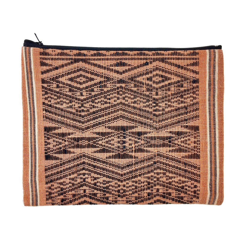 Sierra Tribal Handwoven Saa Mulberry Clutch - Lined Boho Beach Brunch Bag