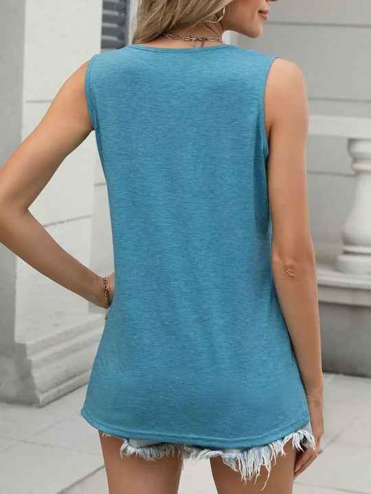Classic V-Neck Sleeveless Tank Top