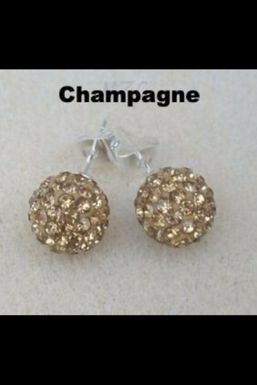 Round Sparkle Stud Earrings Promise Style Cubic Zirconia