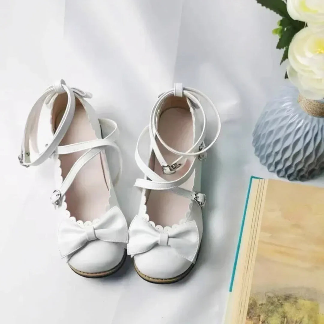 Cute Cross-Strap Flats - Princess Party Shoes